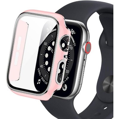 Worryfree Gadgets Bumper Case with Screen Protector for Apple Watch 38mm, White/Silver