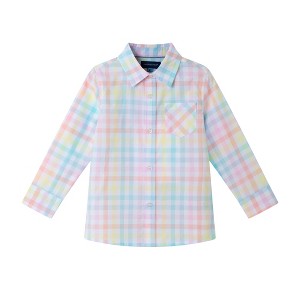 Andy & Evan  Toddler  Bright Pastel Multi Check Buttondown Shirt - 1 of 2