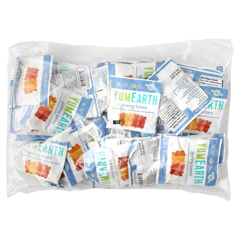 YumEarth Gummy Bears, Assorted, 35 Snack Packs, 0.7 oz (19.8 g) Each, 2 of 3