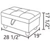 AndMakers 28.5 in. W Flannel Polyester Blend Rectangle Ottoman with Storage - 4 of 4
