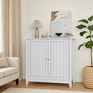 Modern Buffet Cabinet with 2 Doors, Compact Sideboard Storage for Living Room, Kitchen or Hallway – The Pop Home - 1 of 4