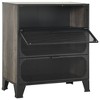 vidaXL Storage Cabinet File Cabinet with Doors for Living Room Metal and Engineered Wood - 3 of 4
