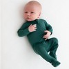 Kyte Baby Zippered Footie in Emerald - 3 of 4
