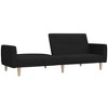 vidaXL 2-Seater Sofa Bed Black Fabric - 4 of 4