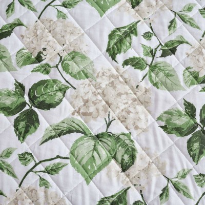 Martha Stewart King Quilt Set Hydrangea Floral Beige — фото 2