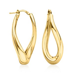 Ross-Simons Italian 14kt Yellow Gold Twisted Hoop Earrings - 1 of 4