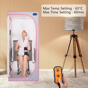 Garvee Portable Steam Sauna, Personal Sauna Box, Full Size Home Sauna Tent, Remote Control, Folding Chair - 1 of 4