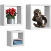 Sorbus floating square cube wall shelf for home and more - 3 of 4