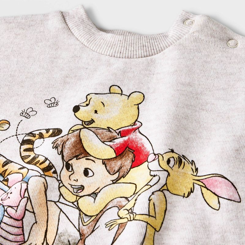 Baby Boys&#39; Winnie the Pooh Printed Top and Bottom Set - Beige, 3 of 8