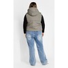 Women's Plus Size Ava Puffer Vest - sage grey | CITY CHIC - image 4 of 4