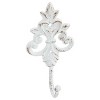 LunaLulinlk Set of 3 Cast Iron Wall Hooks Includes Screws and Anchors (6.5 In, White) - 4 of 4