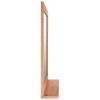 vidaXL Wall Mirror, 21.7x21.7 inches, Dense Solid Wood Walnut Frame, Minimalistic Design, Ideal for Small Spaces, Clear Reflection Vanity Mirror - 4 of 4