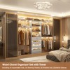 Aheaplus 96'' Closet System with 4 Drawers and Shelves - 3 of 4