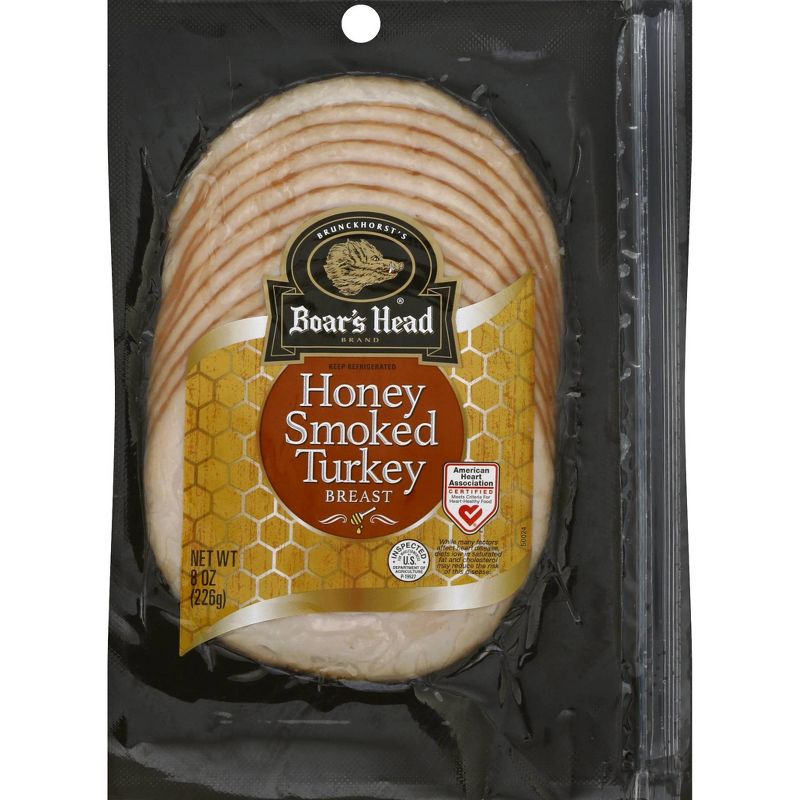 Boar&#39;s Head Sliced Honey Smoked Turkey - 8oz, 1 of 7