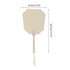 Unique Bargains Portable Double-Sided Long Handle Round Flying Fairy Folding Fan 1 Pc - 2 of 4