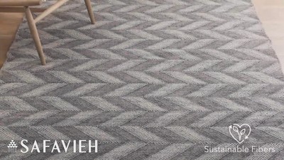 Gray and Ivory Handwoven Wool Cotton 4' x 6' Area Rug