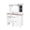 CAVINAS Makeup Organizer Black Vanity Desk Large Storage Dressing Table with Mirror Modern for Bedroom - 2 of 4