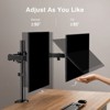 Dual arm monitor stand, can accommodate 2 screens up to 32 In, each monitor arm can support 17.6 LBS, Support height adjustment and rotation - 3 of 4