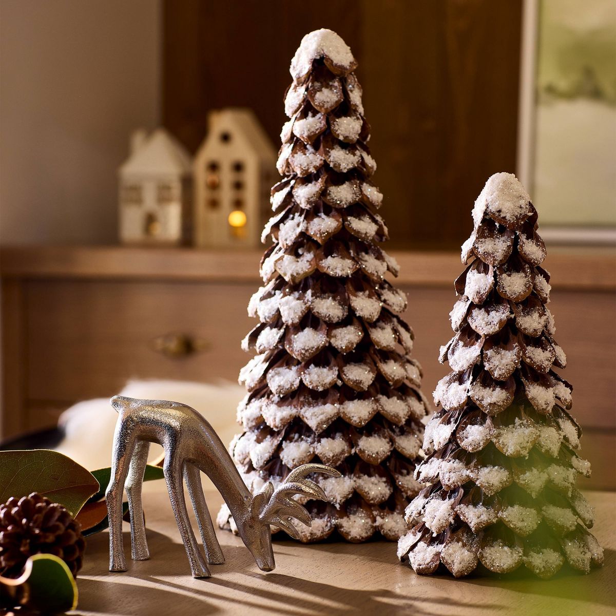 Heavy Flocked Pinecone Christmas Tree - Threshold™ - thumbnail 4
