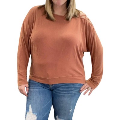 Women's Criss Cross Shoulder Pullover Top - White Birch