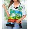 HAPPY BAY Button Down Shirt for Women Summer Beach Party Colorful Short Sleeve Button Up Dress Shirts Hawaiian T Shirts for Women - 3 of 4