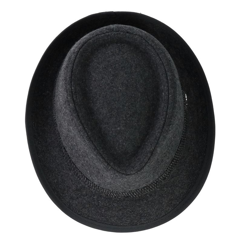 Ascentix Men's Wool Blend All Season Fedora Hat with Herringbone Band, 3 of 7