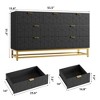 Dresser for Bedroom, 53.5" Wide Dresser Organizer, 7 Drawer with Golden Metal Handle and Legs, Modern Chest of Drawers for Closet, Hallway - 2 of 4