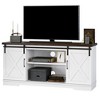 Farmhouse TV Stand for 65 Inch TVs - Entertainment Center with Barn Doors, Storage Shelves，Modern White Media Console Table for Living Room Furniture - 2 of 4
