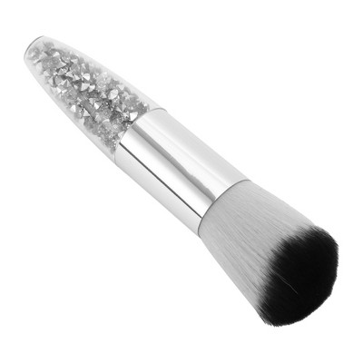 Unique Bargains Durable Faux Diamond Clear Handle Nail Brush 1 Pc