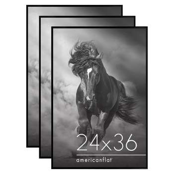 Americanflat 3 Pack Lightweight Poster Frames - Black