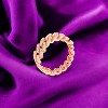 Slickblue Women's Flexible Chain Ring, Clear CZ Round Stones, Rose Gold, Gold, or Silver Finish, Sizes 5-10 - 2 of 4