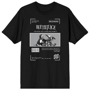 Beetlejuice Classic Movie Monsters Men's Black Short Sleeve Graphic Tee - 1 of 1