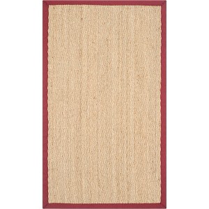 Natural Fiber Herringbone Seagrass NF115 Power Loomed Indoor Rugs - Safavieh - 1 of 4