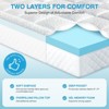FAPO Queen Size Dual Layer 4 Inch Memory Foam Mattress Topper,Including Gel Memory Foam and Desigh Soft Breathable Quilted Pillow Top Mattress Pad - 2 of 4