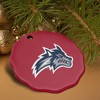 Stony Brook University Primary Logo Porcelain Scalloped Holiday Christmas Tree Ornament - 4 of 4