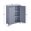 Vtec Trading Grey Modern Bathroom Storage Floor Cabinet - 3 of 3