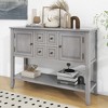 CAVINAS Modern Console Table with 4 Small  Drawers and 2 Large Cabinets,46 inch Rectangle  Entryway Table for Living Room,Hallway - 4 of 4