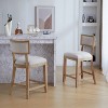 26.5" Bar Stool, Upholstered Bar Height Bar Stool with Comfort Back, Solid Rubberwood Frame - 4 of 4