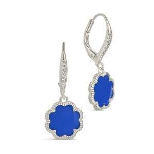 SHINE by Sterling Forever Rose Petal Short Drop Earrings - 1 of 3