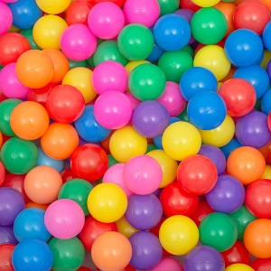 TopComfy Baby and Toddler Learning Toy Ball Pit Balls Safe Crushproof BPA Free for Indoor Outdoor Play, Rainbow, 2.2"*2.2"*2.2" - 1 of 4