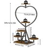 Artloge 5 Tiers Heart-shape Plant Rack Industrial Metal Plant Display Stand Floor Flower Pot Shelf for Home Patio Garden - 3 of 4