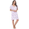 Casual Nights Women's Super Soft Yummy Nightshirt, Short Sleeve Nightgown, Night Dress with Fun Prints & Patterns - 2 of 4