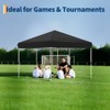 10'x10' Pop-Up Canopy Tent with 3 Sidewalls – Waterproof & UV Resistant Outdoor Gazebo, Easy-Up Sun Shade Shelter for Parties, Events, Black - 3 of 4