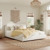 Modern Upholstered Bed with Linen Headboard Solid Wood Frame Easy Assembly for Bedroom,Indoor Furniture-The Pop Home - 2 of 4