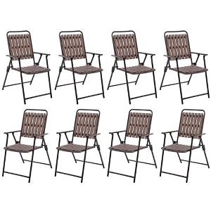 Yaheetech 8pcs Foldable Dining Chairs with Metal Frame - 1 of 4