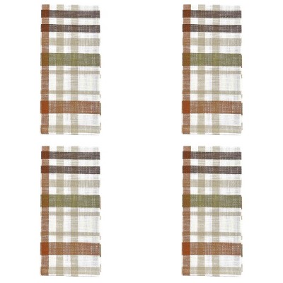 Split P Autumn Plaid Dishtowel Set of 4