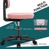 CAVINAS Armless Desk Chair, Mesh Home Office Desk Chair with Wheels and Lumbar Support, 360° Swivel Ergonomic Office Chair, Swivel Task Chair - 3 of 4