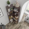 SEVOBAL Decorative Bookshelf 6 Tier L Shaped Corner Bookcase with Anti Falling Baffle for Living Room Bedroom, Red, 21.65"*21.65"*64.57" - 2 of 4
