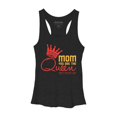 Women's Design By Humans Mother's Day Mom You Are The Queen By tmsarts Racerback Tank Top