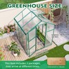 Gulches 6x6 FT Raised Base Polycarbonate Greenhouse Heavy Duty Aluminum Walk in Windproof All Season with Anchor Drainage Outdoor Backyard Green - 2 of 4